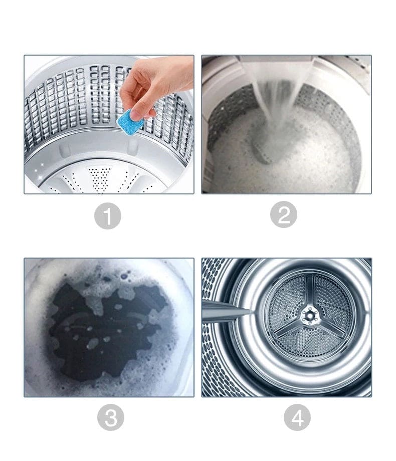 12 Pcs Washing Machine Cleaner Effervescent Tablet, Deep Cleaning Washing Deodorant, Washing Machine Cleaner Descale 12 Pcs Washing Machine Cleaner Effervescent Tablet, Deep Cleaning Washing Deodorant, Washing Machine Cleaner Descale
